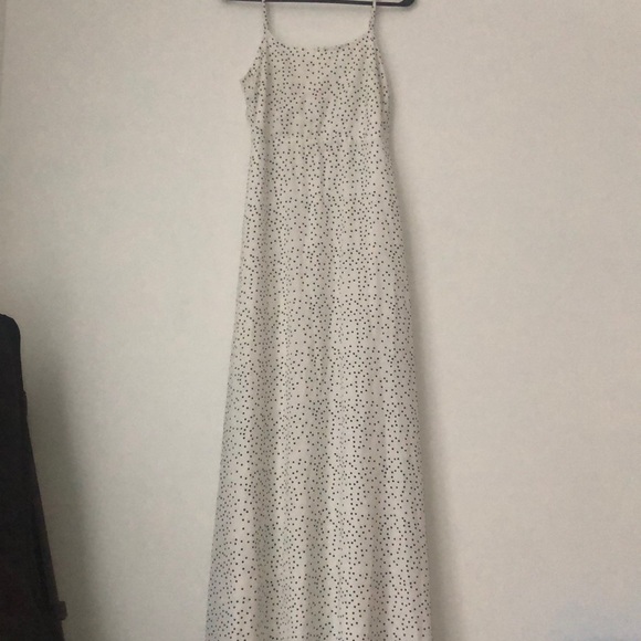 Black and white Polka dotted long maxi dress - Picture 3 of 7